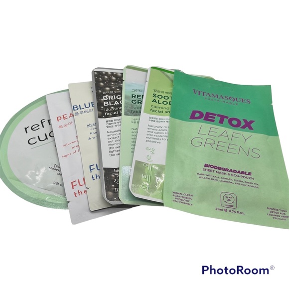 Set of 7 Korean Skin Care Face Masks - Picture 1 of 8